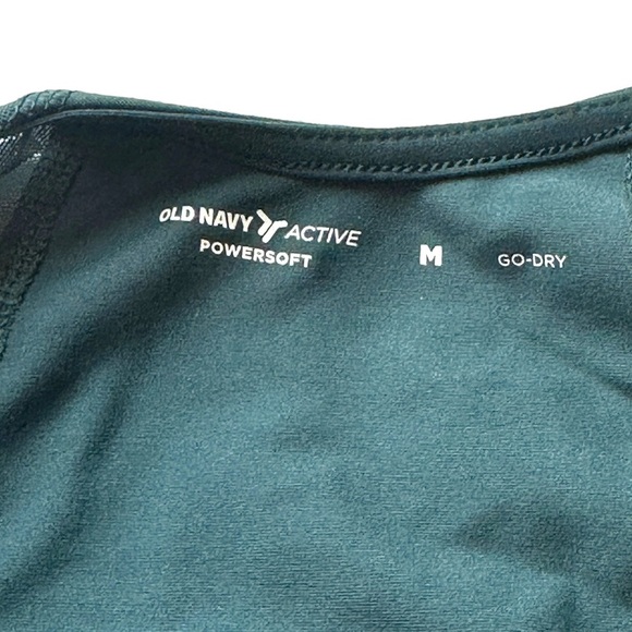 Old Navy Active Powersoft Mesh Panel Lng Sleeve Unitard Romper Pine Green Medium - Picture 5 of 6